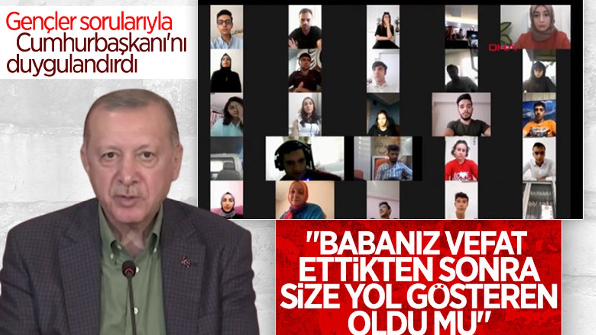 Cumhurbaşkanı Erdoğan'ı duygulandıran soru