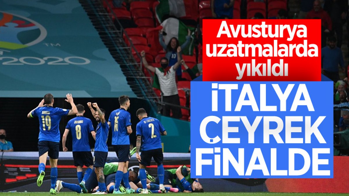 Euro 2020'de Avusturya'yı eleyen İtalya çeyrek finalde