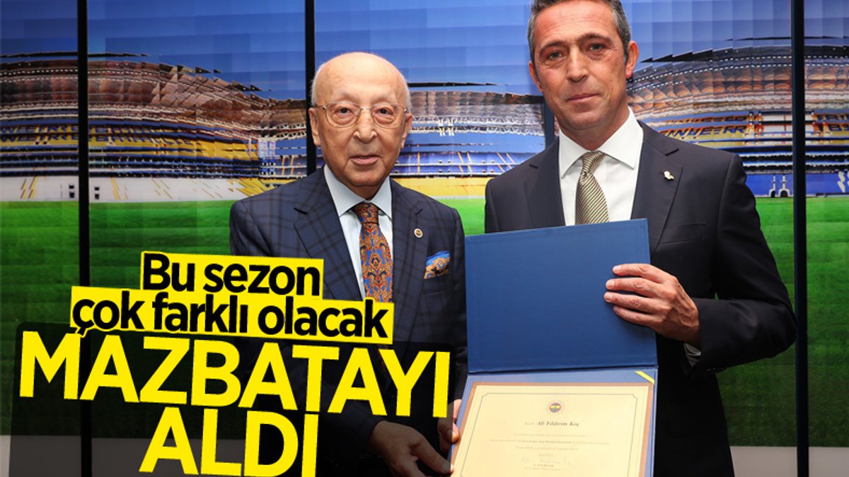 Fenerbahçe'de Ali Koç, mazbatayı aldı