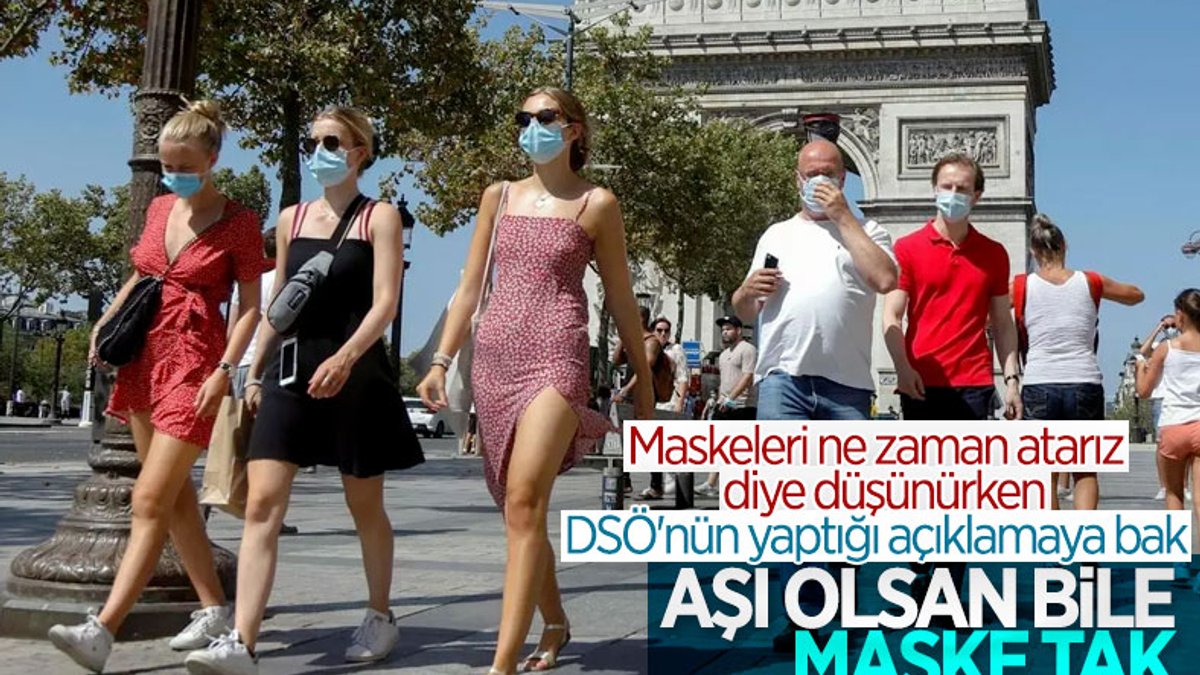 DSÖ'den aşılananlara maske çağrısı: Tedbirlere devam edilmeli