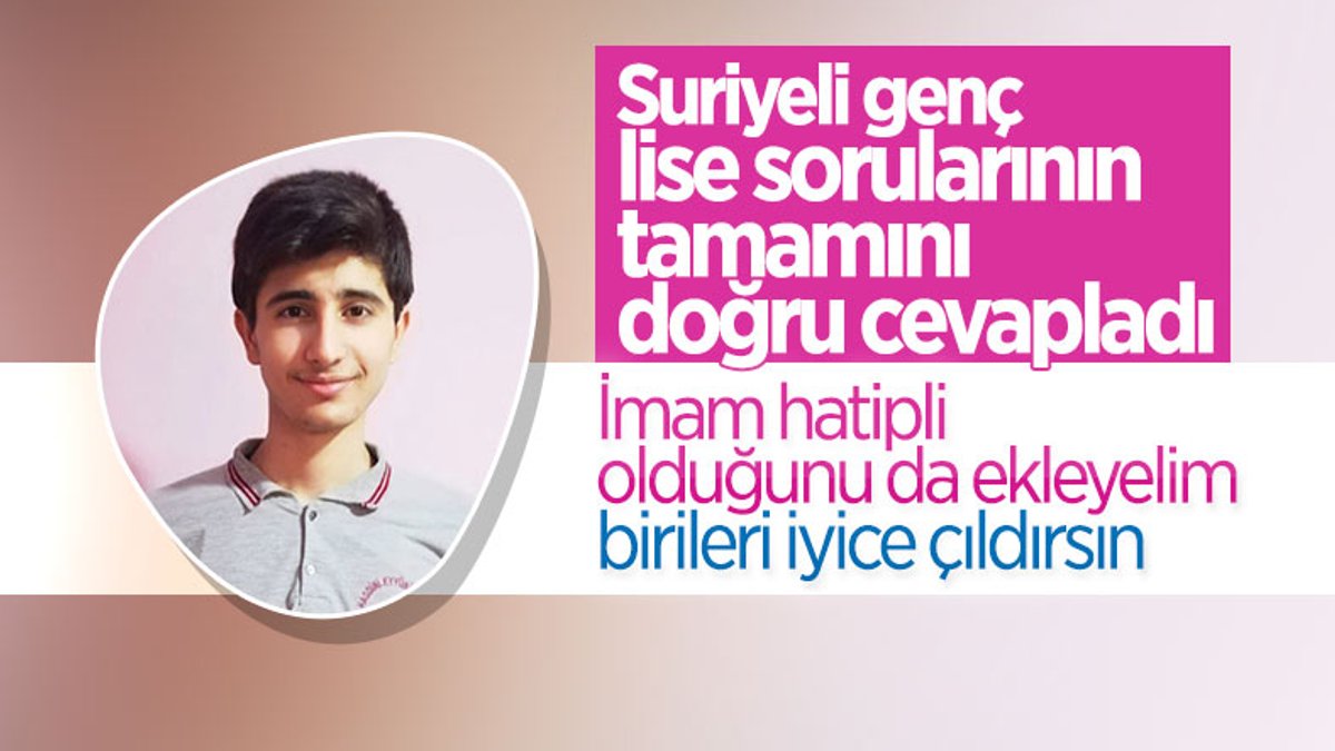 Suriyeli öğrenci LGS 2021'de Türkiye birincisi oldu