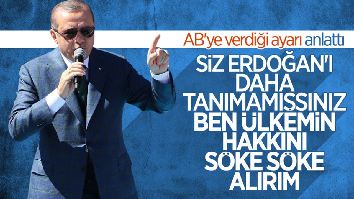 Cumhurbaşkanı Erdoğan: Ülkemizin hakkını söke söke alırız