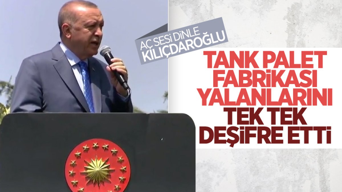 Cumhurbaşkanı Erdoğan, Sakarya'daki Tank Palet Fabrikası'nda