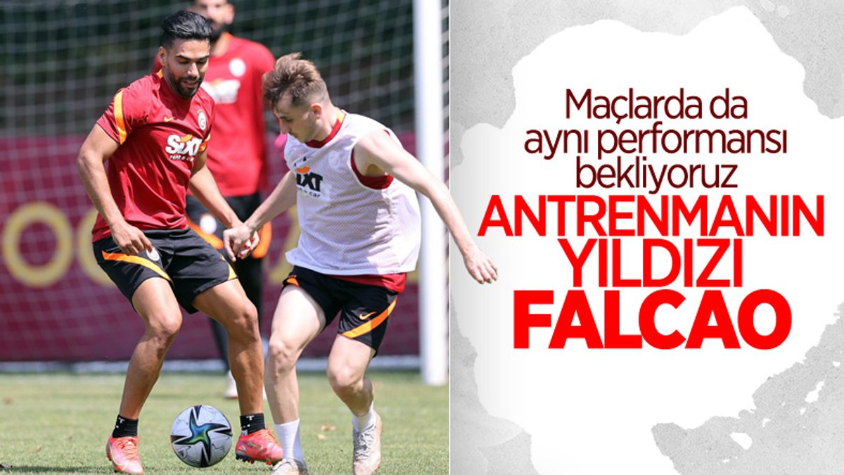 Galatasaray'da antrenmanların yıldızı Falcao