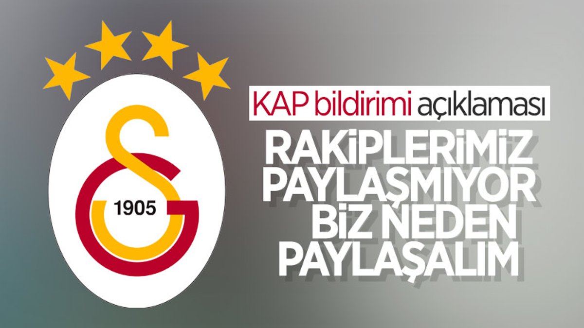Galatasaray'dan KAP bildirimi açıklaması