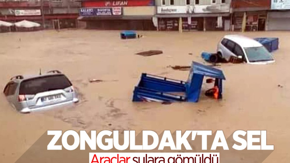 Zonguldak'ta dere taşınca 1 belde sular altında kaldı