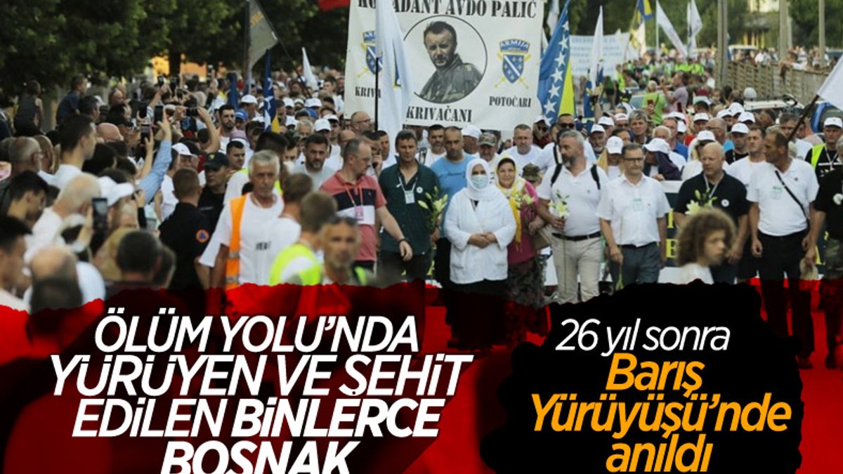 Binlerce Boşnak'ın hayatları için çıktığı 'ölüm yolu'nda 26 yıl sonra 'Barış Yürüyüşü'