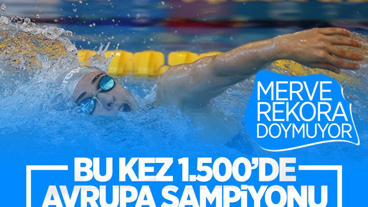 Milli yüzücü Merve Tuncel, gençlerde yine rekorla Avrupa şampiyonu