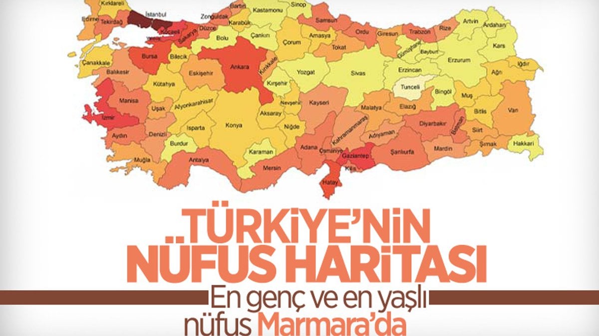 Türkiye'nin nüfus haritası çıkartıldı