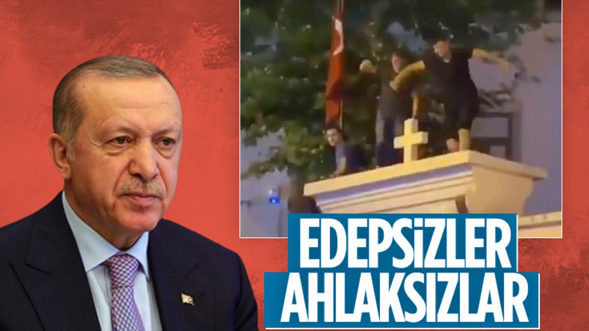 Cumhurbaşkanı Erdoğan, kiliseye yapılan saygısızlığa tepki gösterdi