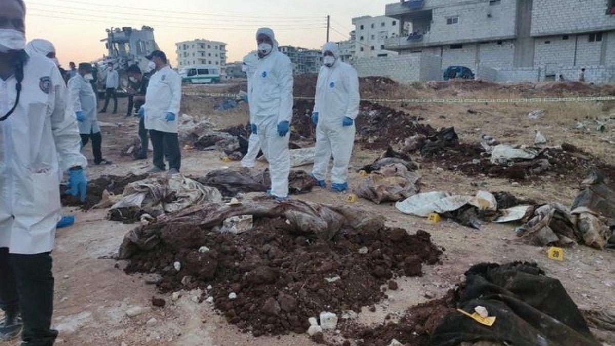 Afrin'de PKK katliamı: Toplu mezar bulundu