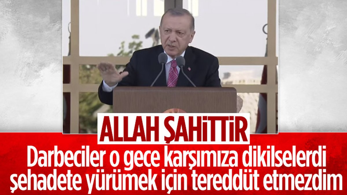 Cumhurbaşkanı Erdoğan: FETÖ'cüler karşımıza dikilseydi şehadete yürüyecektim