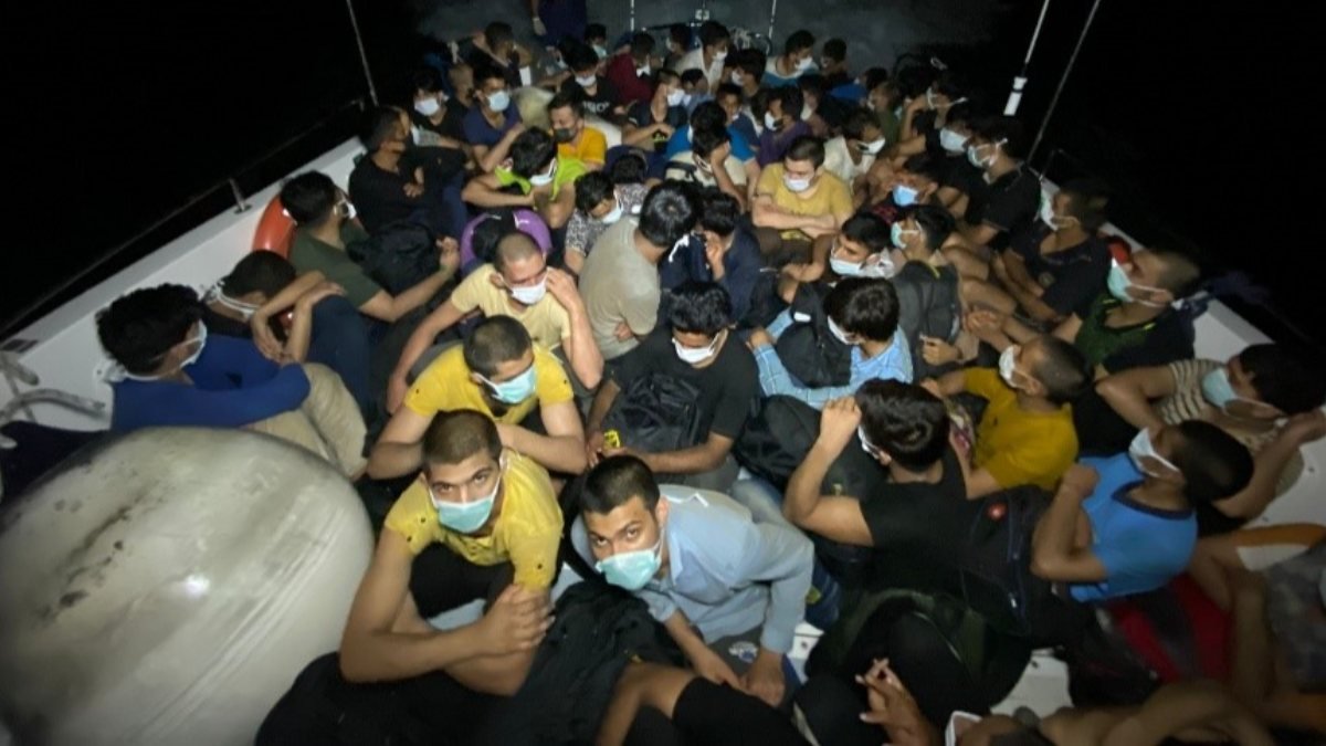 Bodrum'da 63 kaçak göçmen yakalandı