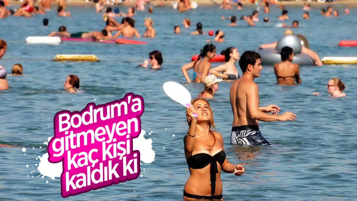 Bodrum girişinde tatilciler, uzun kuyruk oluşturdu