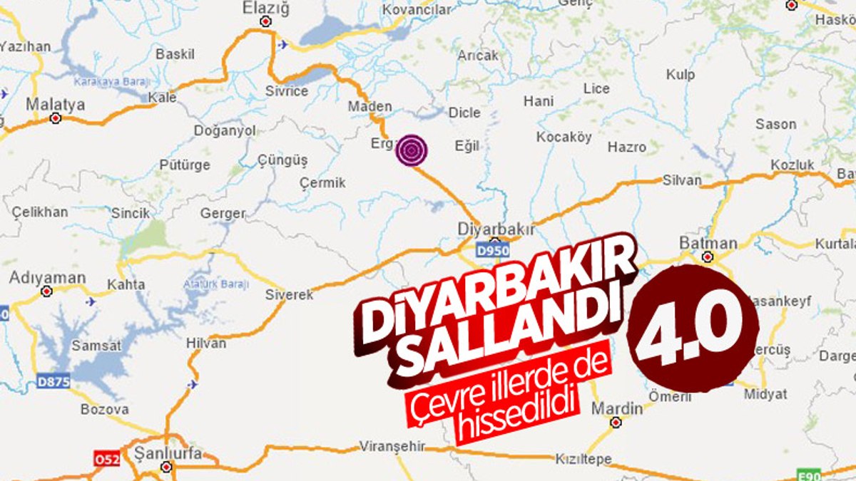 Diyarbakırda çevre illerden hissedilen deprem