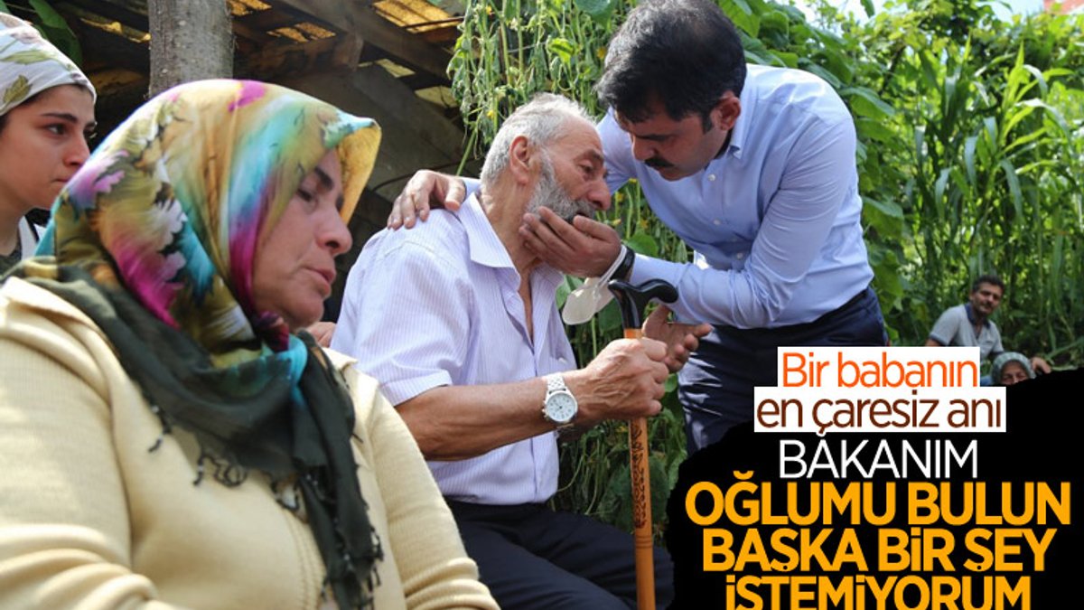 Murat Kurum, kayıp Batuhan Delihasan'ın babasını ve ağabeyini teselli etti