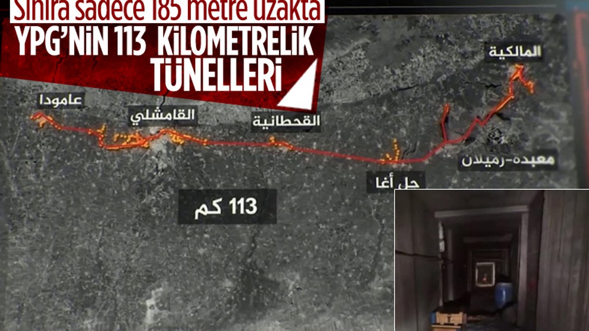 YPG'nin Haseke'de Türkiye sınırı hattında 113 kilometrelik tünelleri bulundu