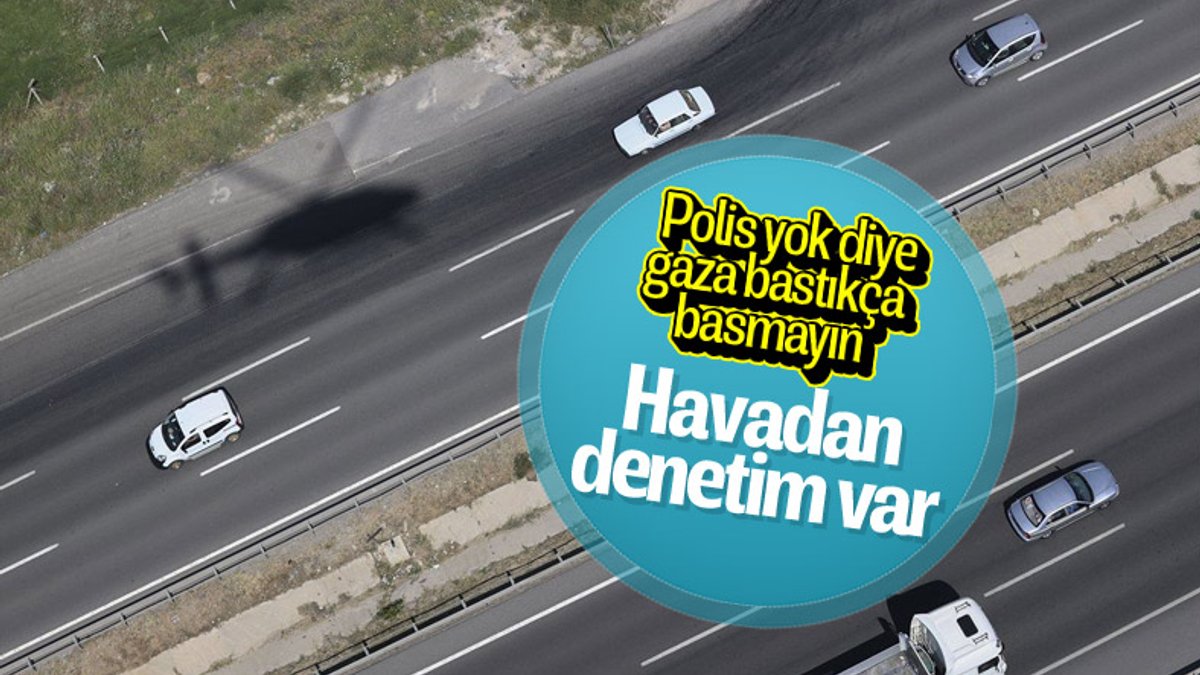 Ankara'da helikopterle trafik denetimi