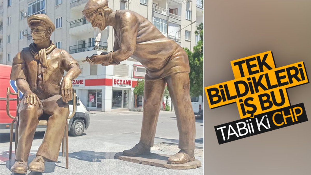 CHP'li Saruhanlı Belediyesi, 'Sağlıkçı Anıtı' yaptırdı