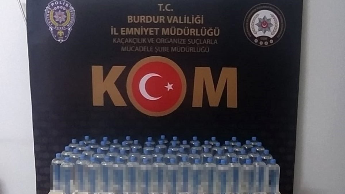 Burdur’da sahte alkol operasyonu
