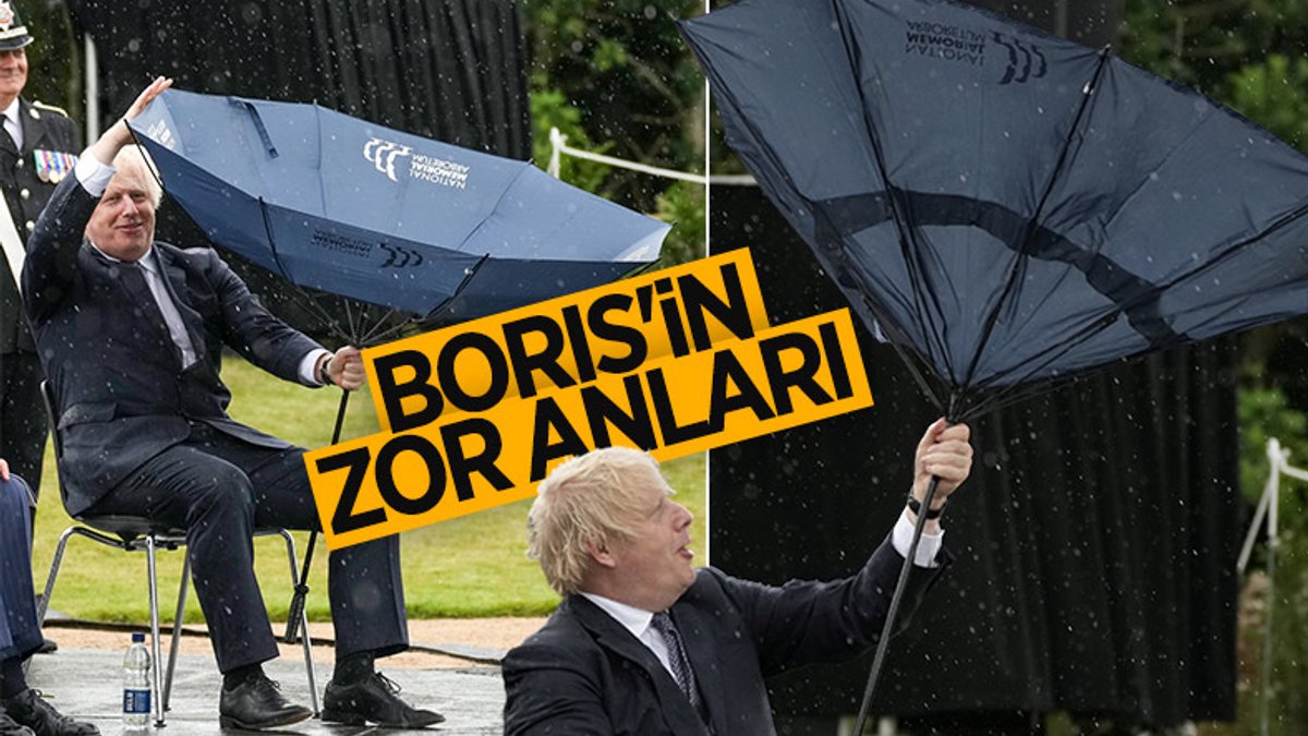 Boris Johnson'ın şemsiyesiyle imtihanı