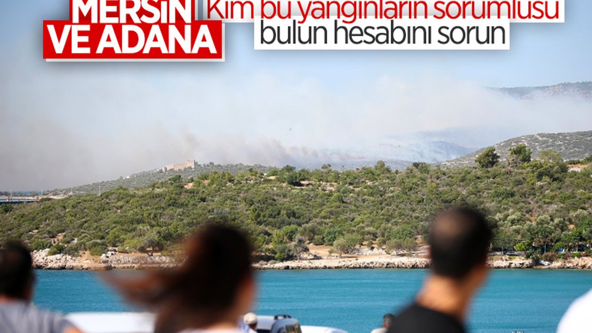 Mersin ve Adana yangınlarında söndürme çalışmaları