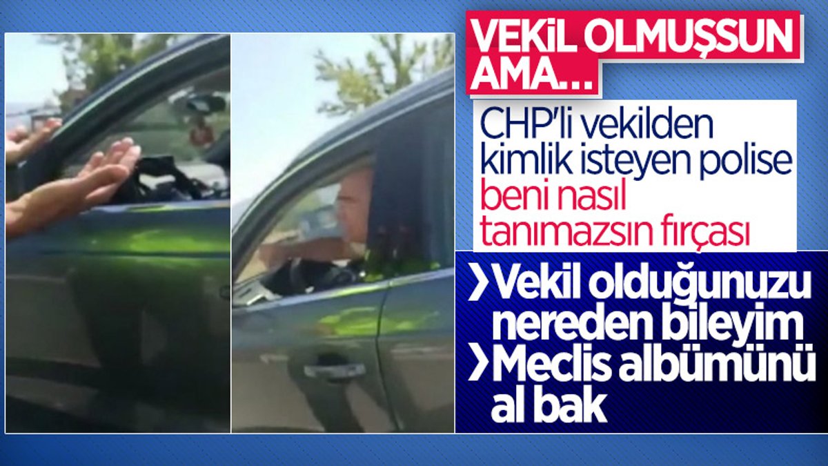 CHP'li milletvekili Aydoğan, kendisinden kimlik isteyen trafik polisine kızdı