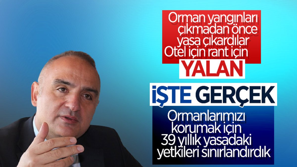 Mehmet Nuri Ersoy: Yanan arazilerin yapılaşmaya tahsisi mümkün değil