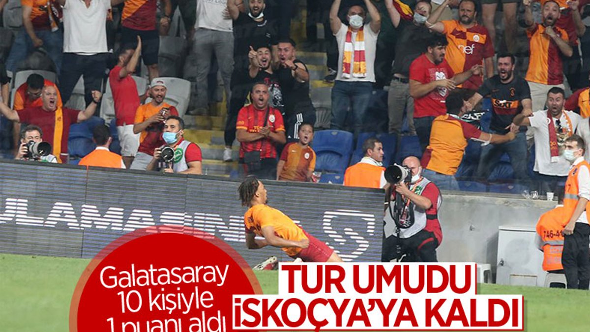 Galatasaray St. Johnstone ile berabere kaldı
