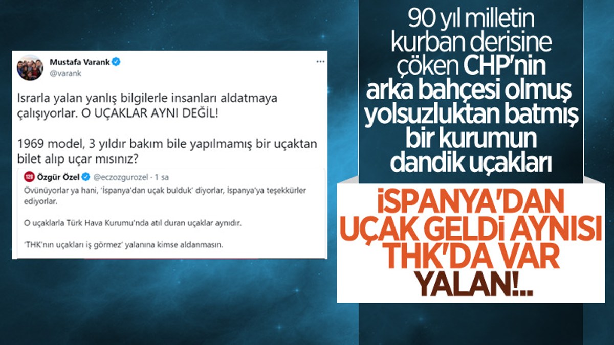 CHP'li Özgür Özel'in yangın söndürme uçağı iddiasına Mustafa Varank'tan yanıt