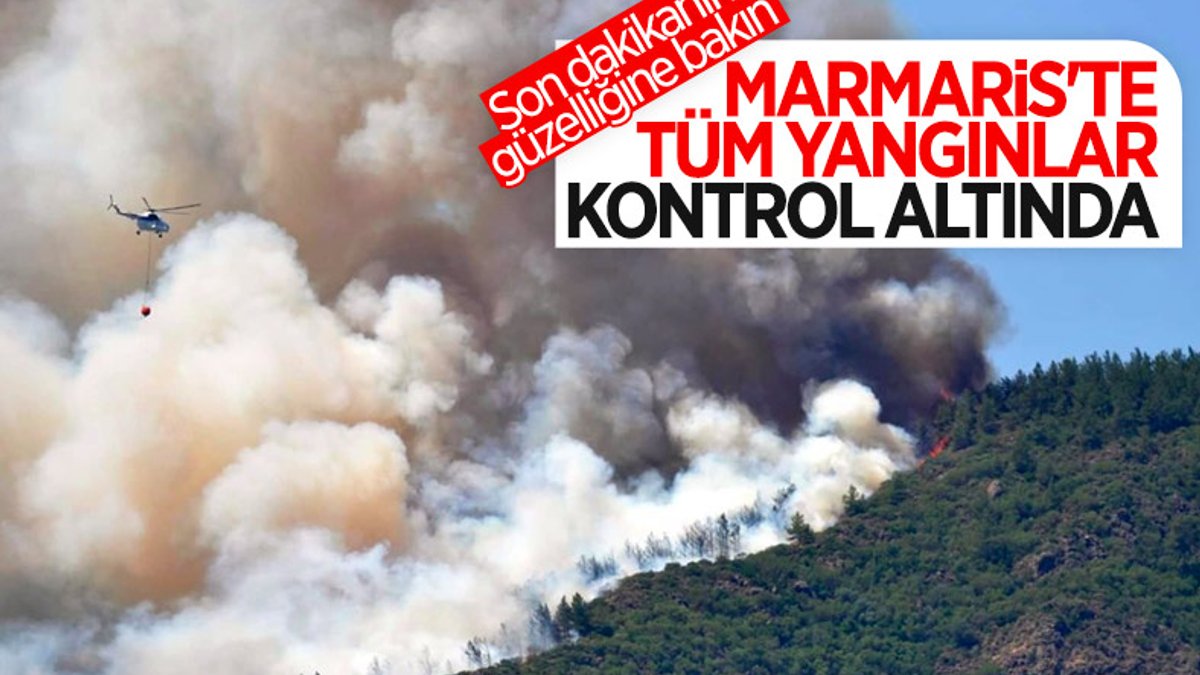 Marmaris'teki yangınlar tamamen söndürüldü