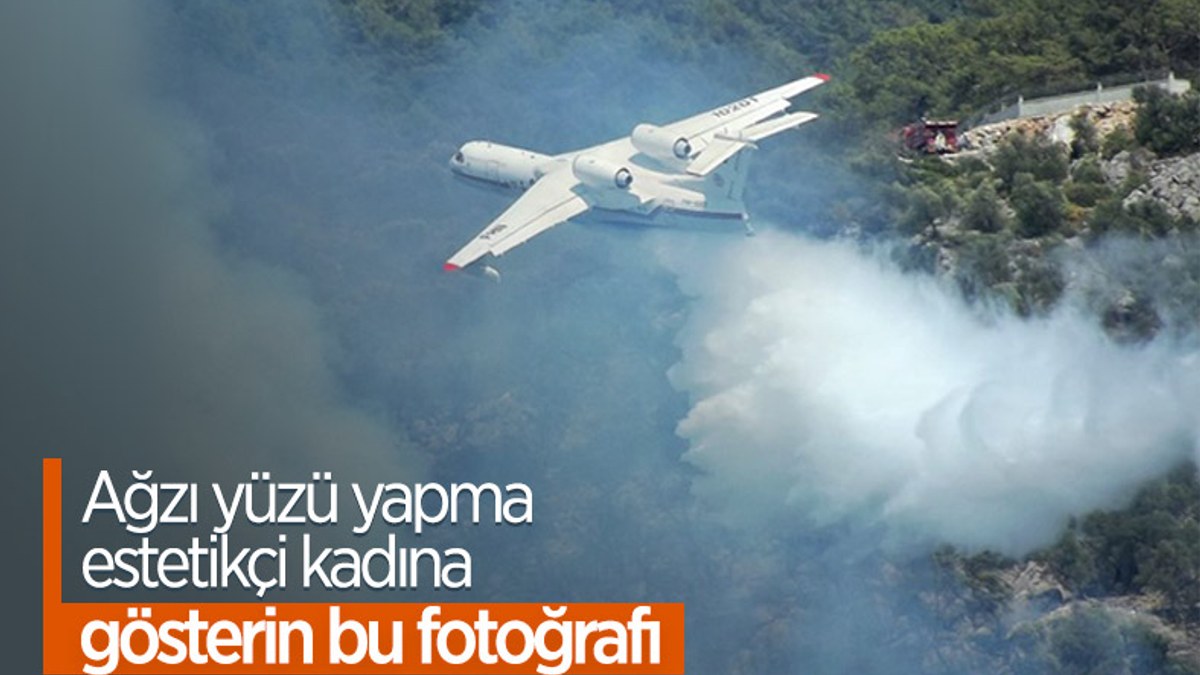 Azerbaycan yangın söndürme uçağından, Dalaman yangınına müdahale
