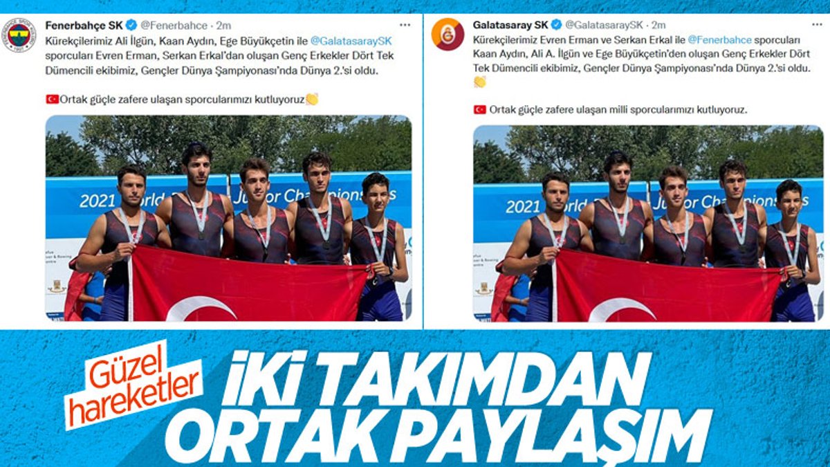 Galatasaray ve Fenerbahçe'den ortak paylaşım