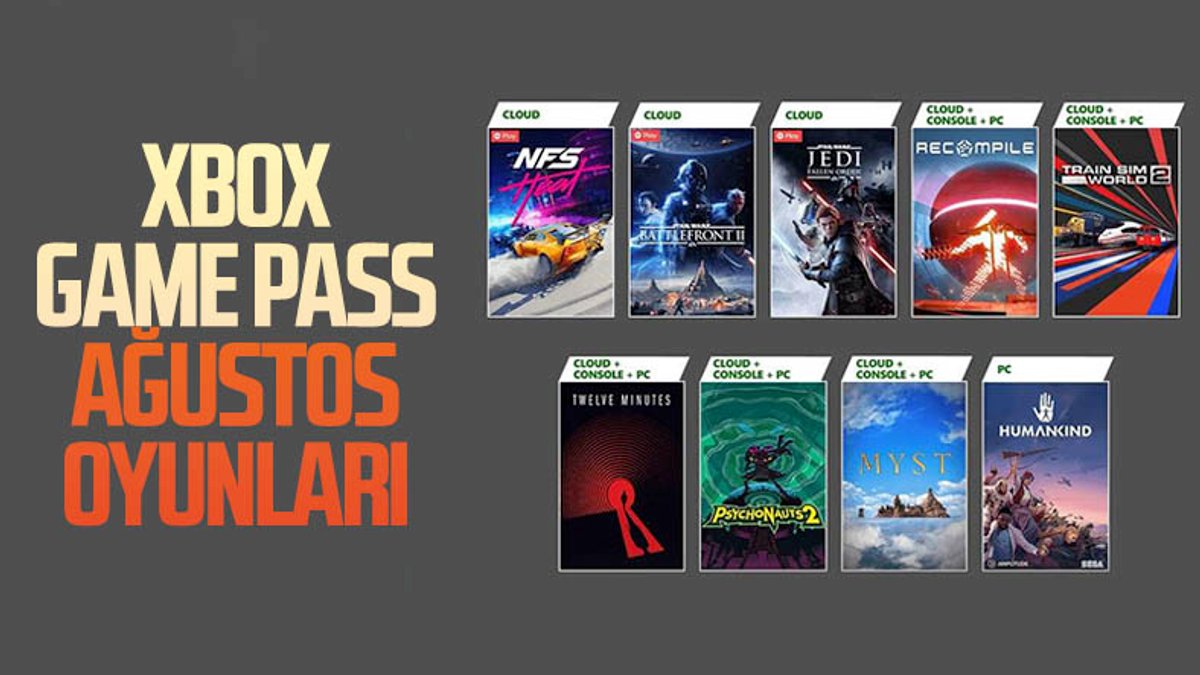 Ağustosun ikinci yarısında Xbox Game Pass'e eklenecek oyunlar