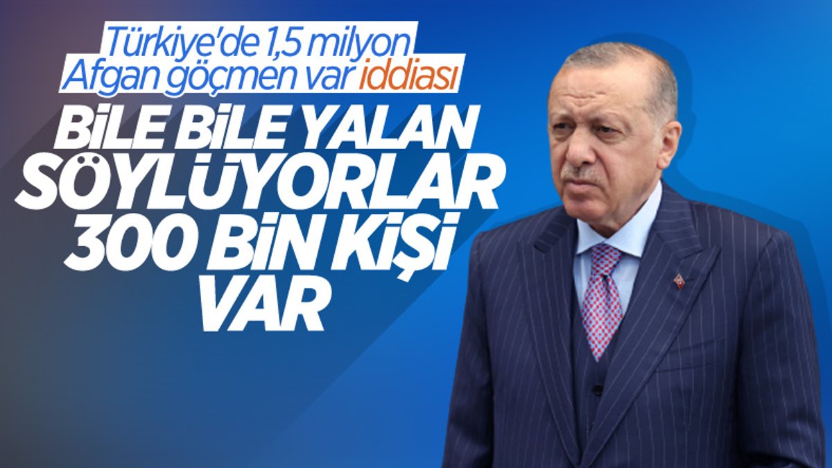 Cumhurbaşkanı Erdoğan, Türkiye'deki Afganistanlı göçmen sayısını açıkladı