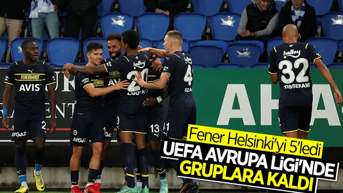 Fenerbahçe, HJK Helsinki'yi yenerek UEFA Avrupa Ligi'nde gruplara kaldı