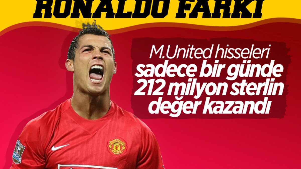 Manchester United'ın hisseleri 212 milyon sterlin değer kazandı