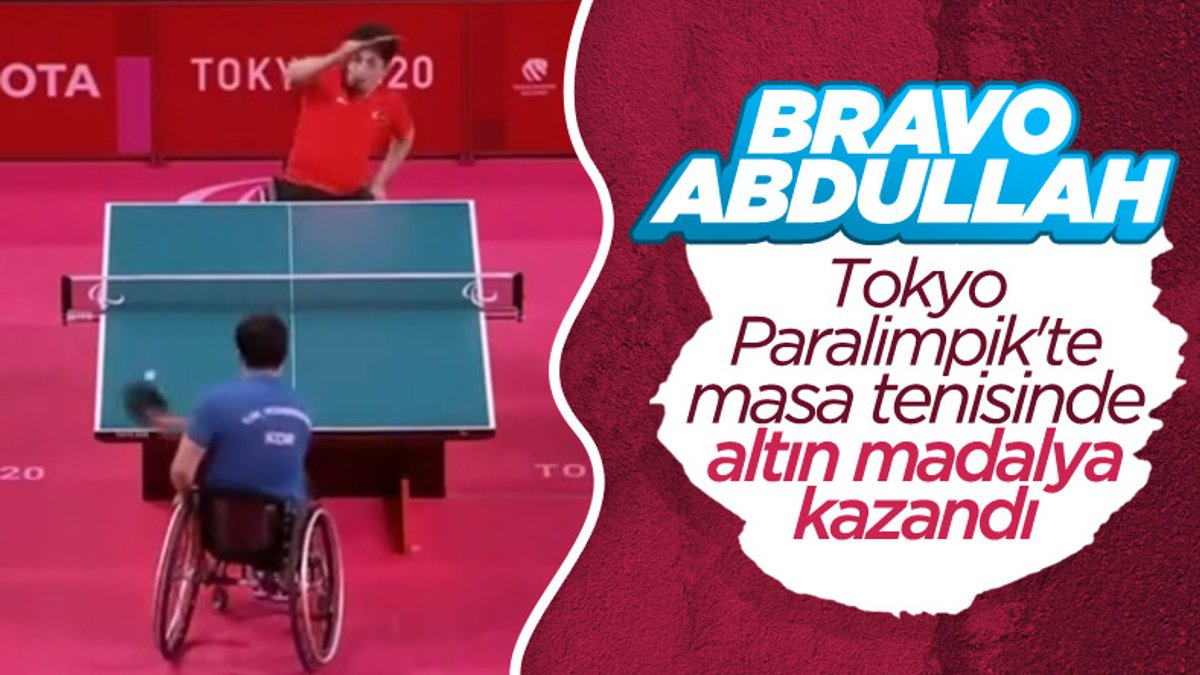 Abdullah Öztürk masa tenisinde altın madalya kazandı