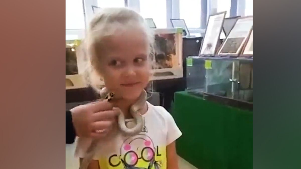 Rusya'da küçük kızı zehirli yılan ısırdı