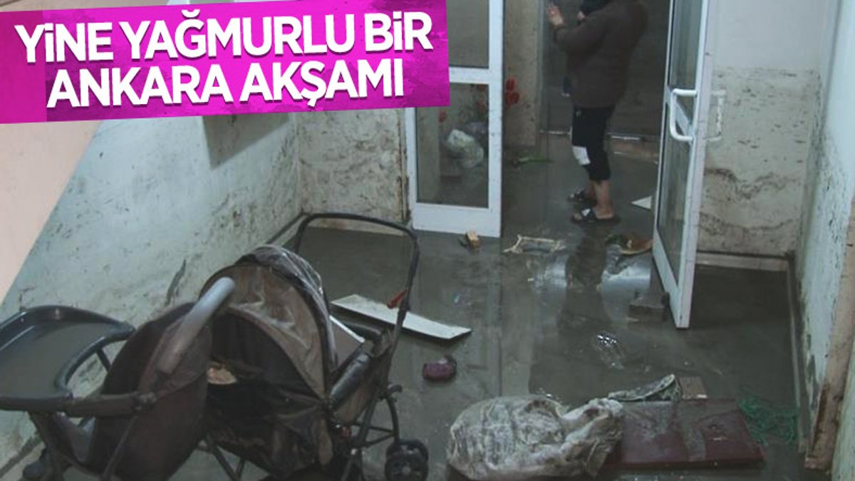Ankara'da kuvvetli sağanak su baskınlarına neden oldu