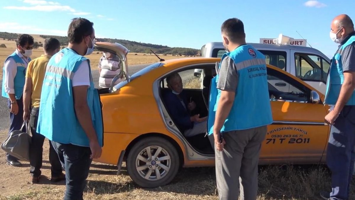 Kırıkkale’de koronavirüs testi pozitif çıkan şahıs takside yakalandı
