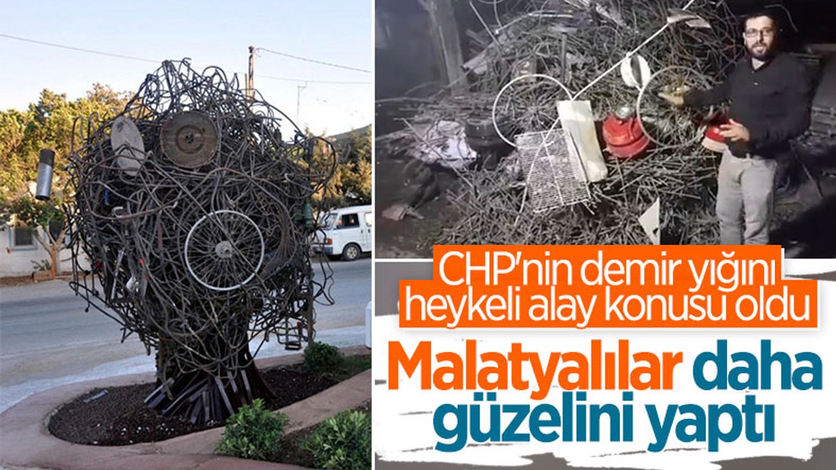 CHP'nin demir heykelini tiye alan Malatyalı esnaf