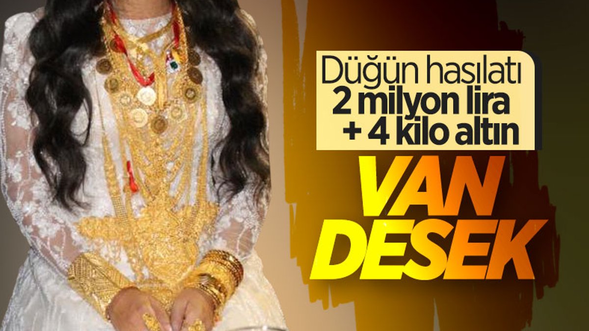 Ankara'daki çiftin düğününde, 2 milyon lira nakit ve 4 kilo altın takıldı