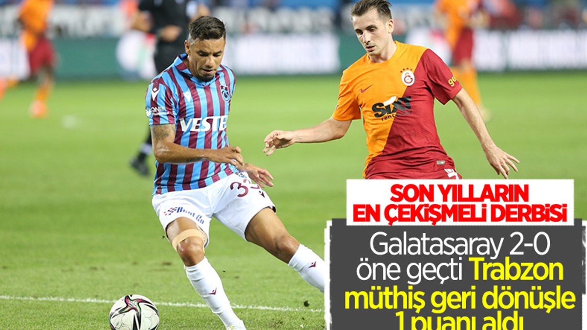 Trabzonspor-Galatasaray derbisinde beraberlik var