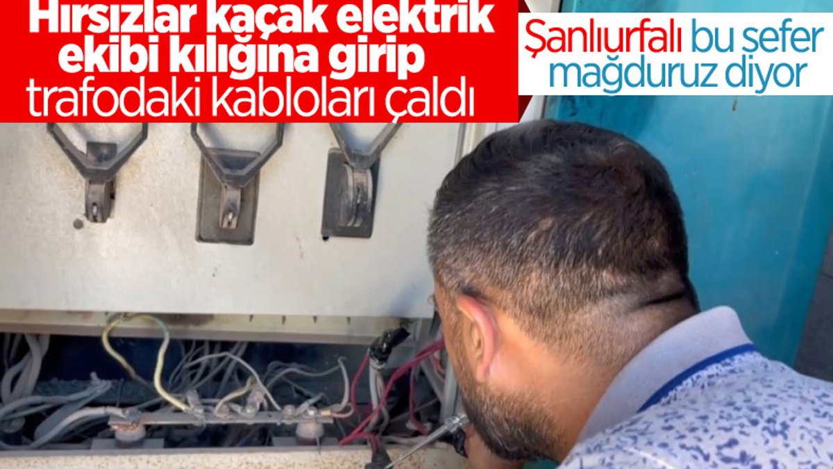 Şanlıurfa’da elektrik görevlisi olduğunu söyleyen hırsızlar kablo çaldı