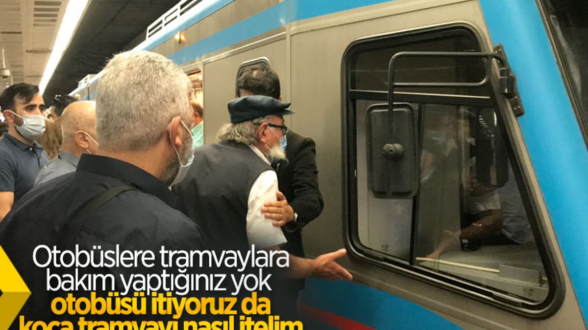 İstanbul'da bozuk metro isyanı: Tren büyük olduğu için itemiyoruz