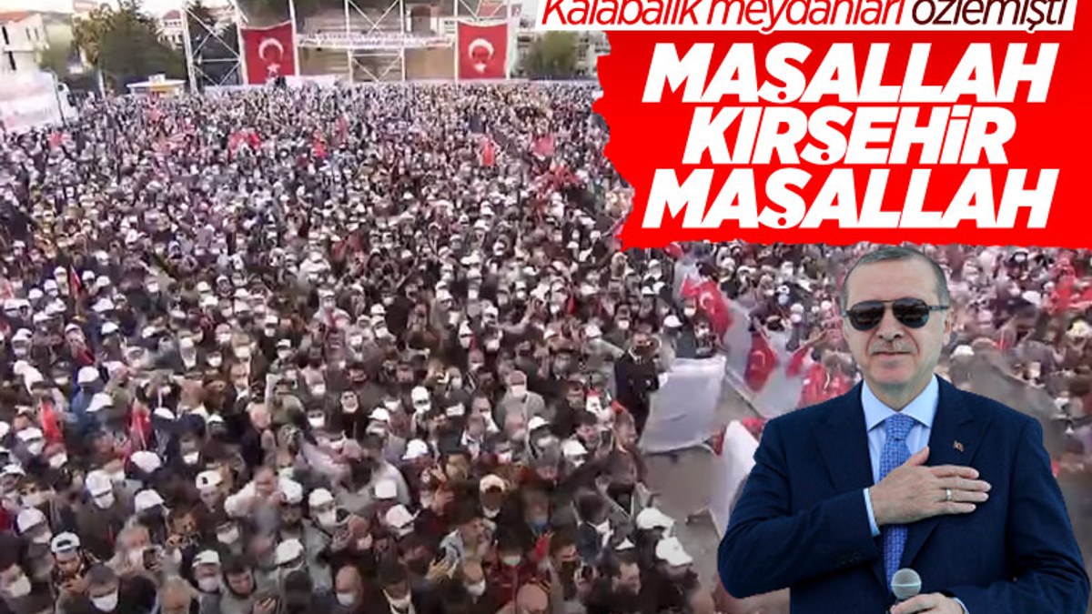 Cumhurbaşkanı Erdoğan'a Kırşehir'de sevgi seli
