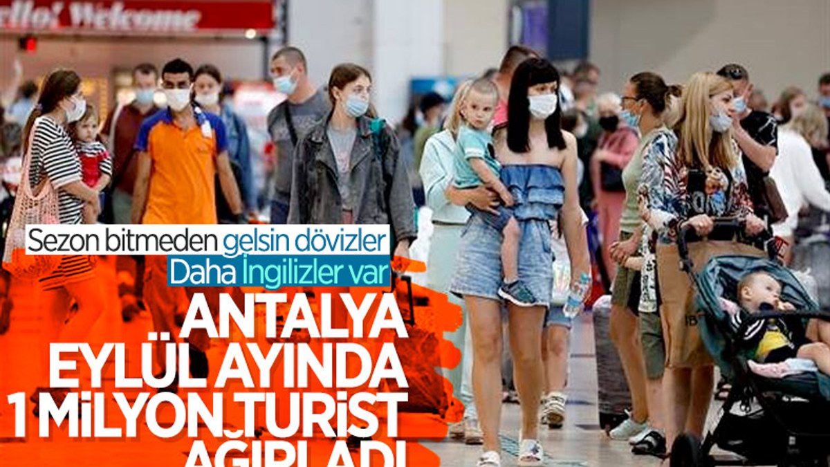 Antalya’ya eylülde 1 milyon turist geldi