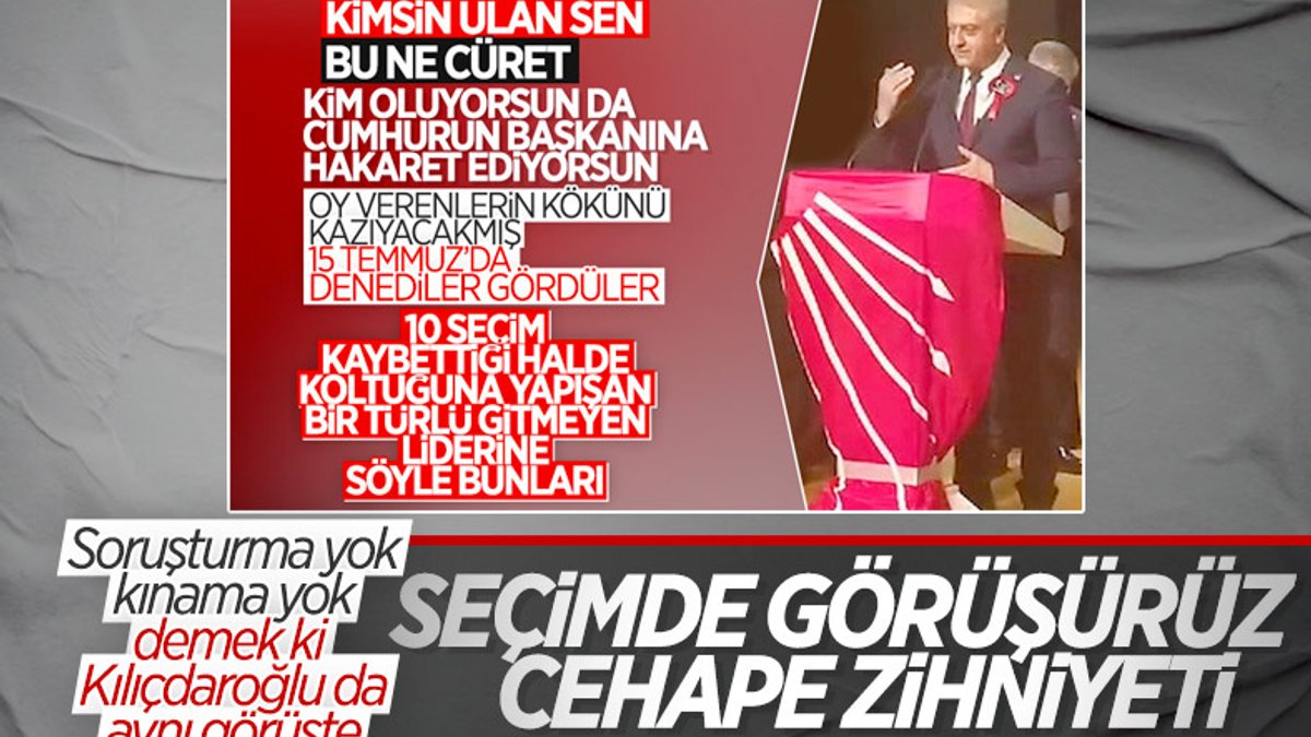 CHP, Cemal Emir'in AK Partilileri tehdit etmesine sessiz kaldı