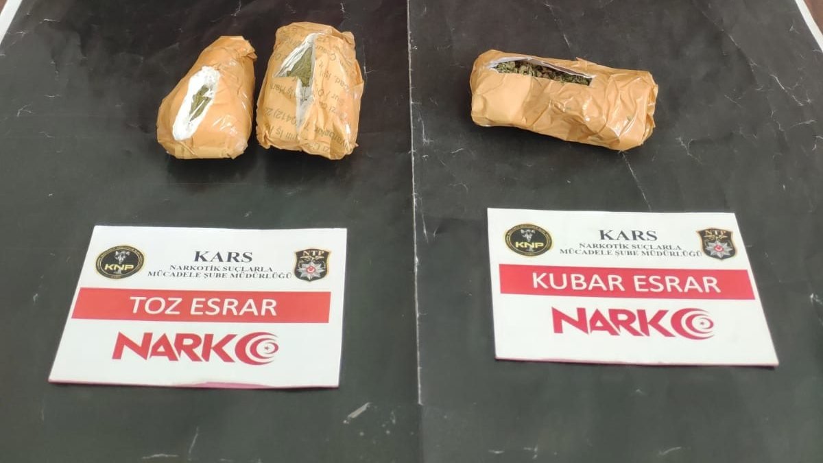 Kars’ta uyuşturucu, narkotik köpek Daxo’ya takıldı